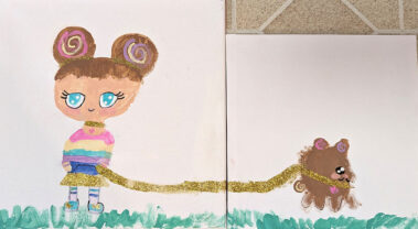 Girl and Pomeranian